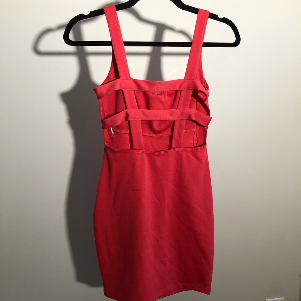 Tobi open back caged dress
